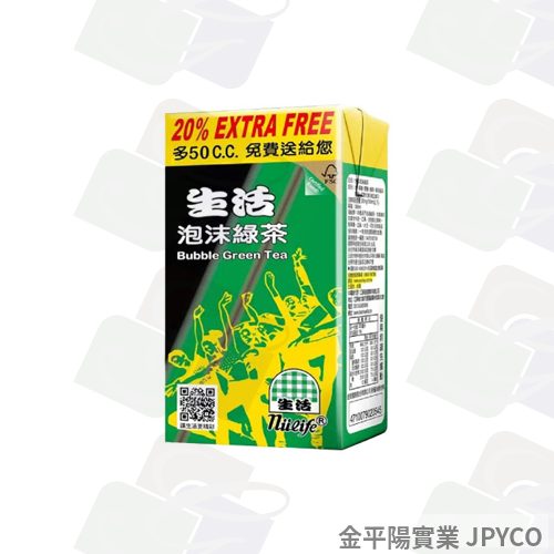 生活 泡沫綠茶 鋁箔300ml*24入