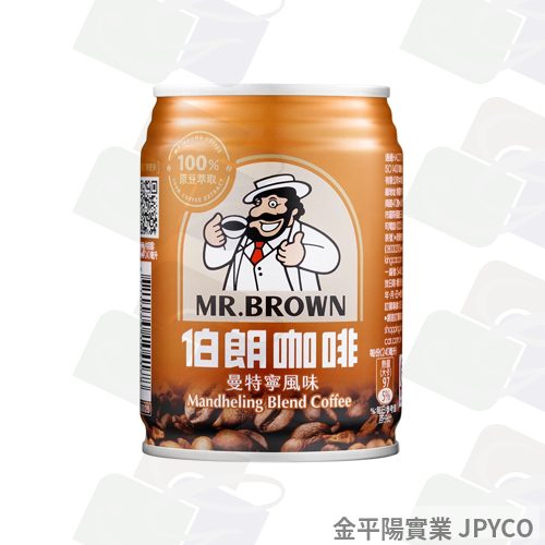 金車 伯朗咖啡(曼特寧風味) 罐裝240ml*24入