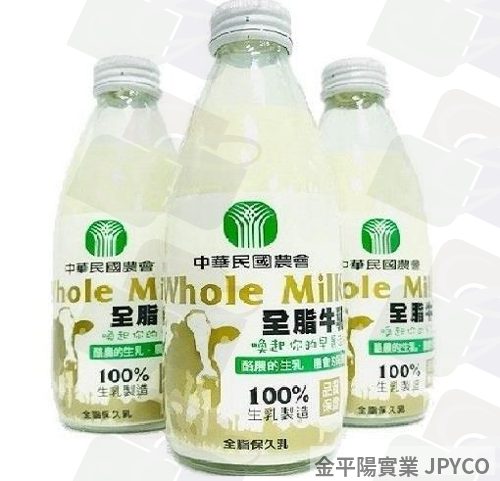 台農 全脂牛乳 玻璃250ml*24入