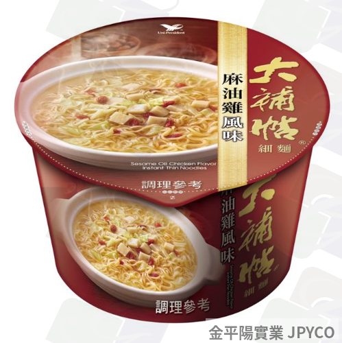 統一 大補帖-麻油雞風味細麵(碗) 105g*12入