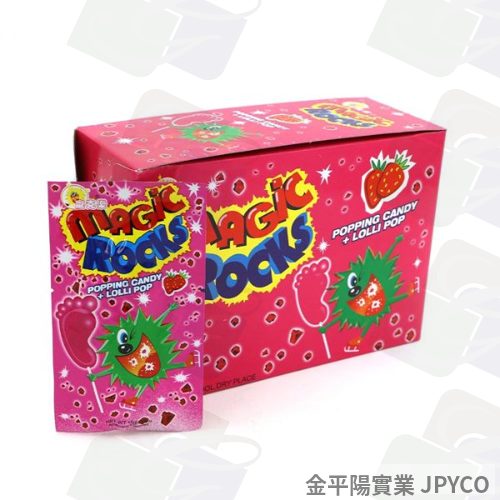 龐克樂 跳腳棒棒糖-草莓 15g*20入